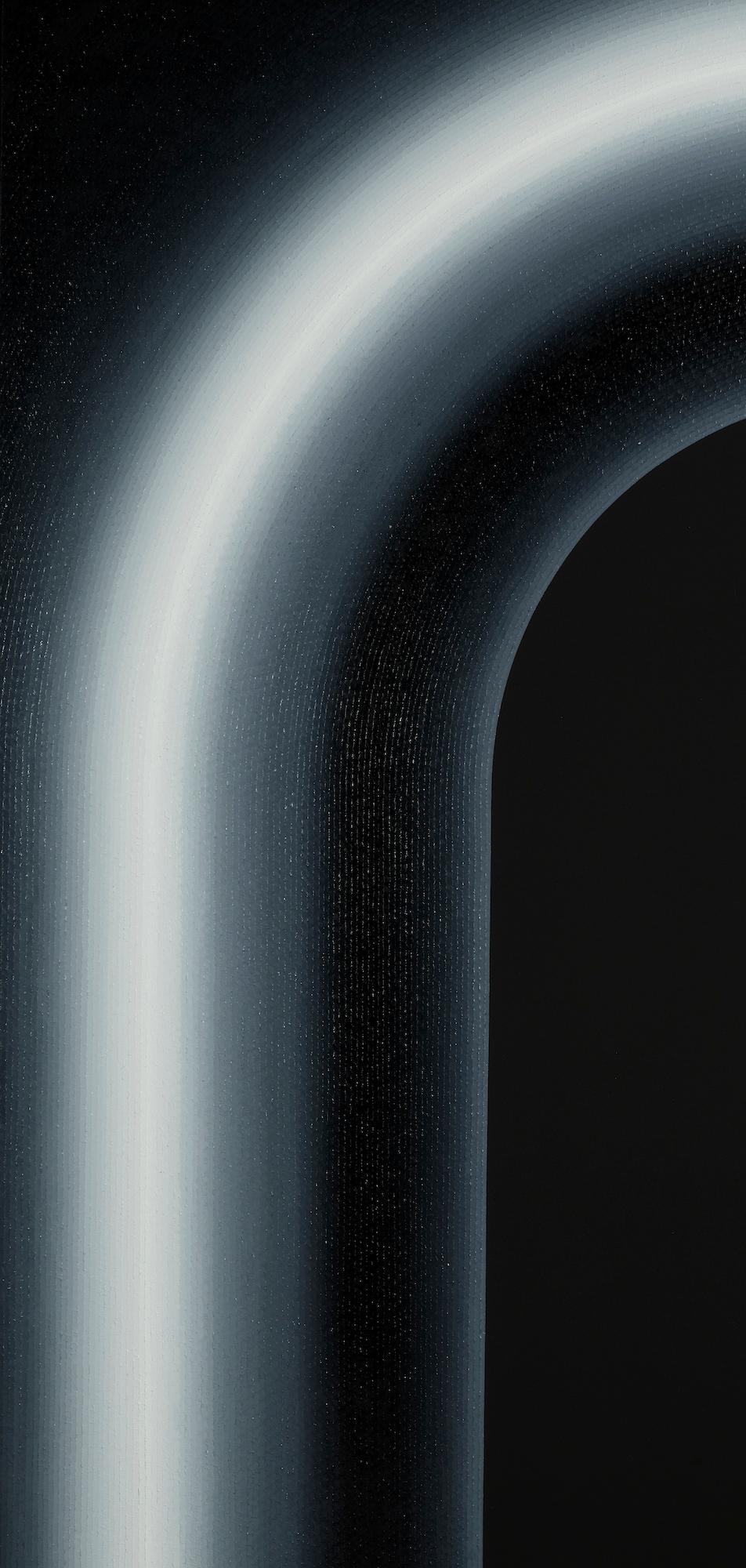 Muscícapa von Mathieu Piffeteau - Abstrakte Malerei, Farbabstufung, Illusion im Angebot 3