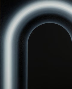 Muscícapa de Mathieu Piffeteau - Peinture abstraite, dégradé de couleurs, illusion