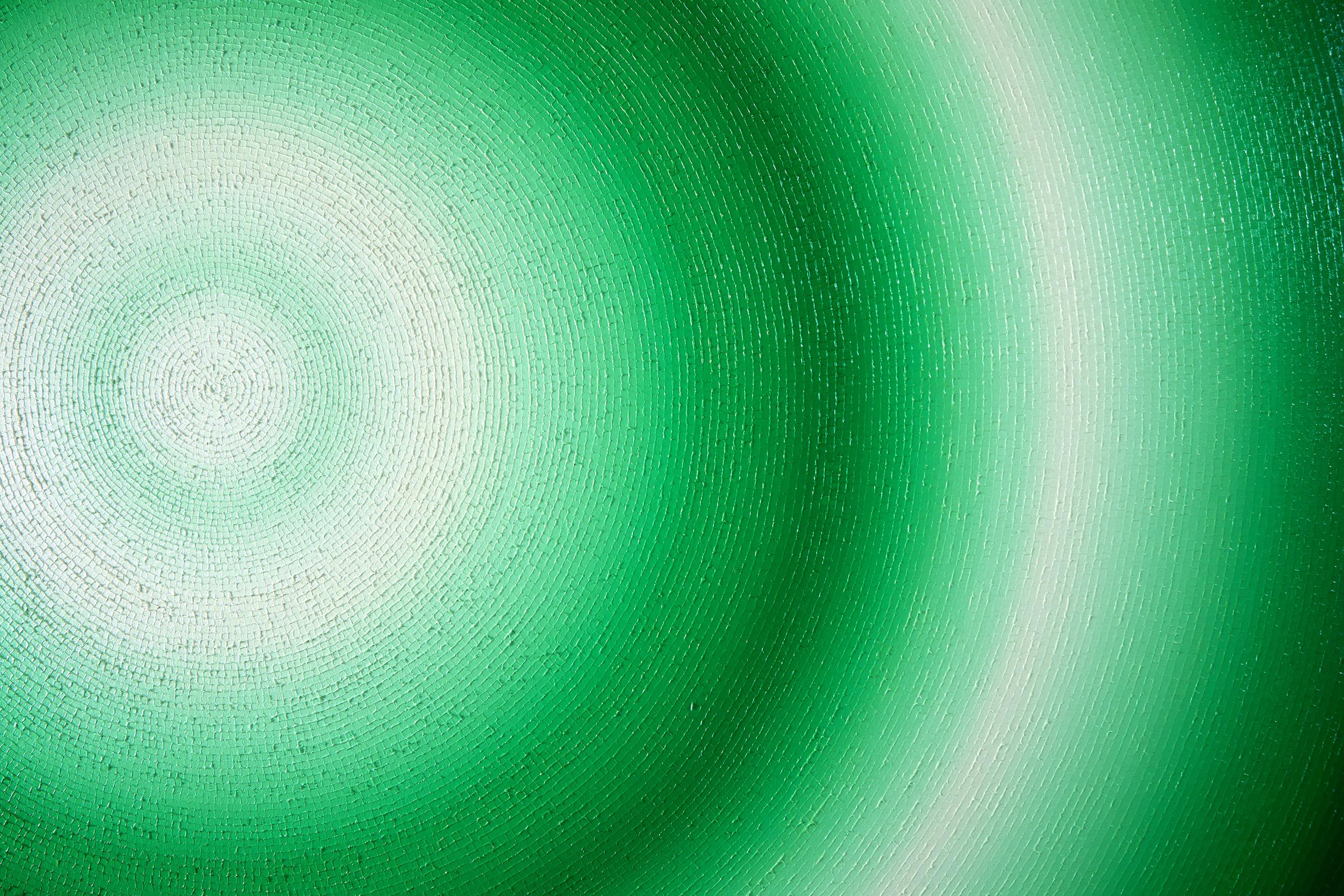 Naiad by Mathieu Piffeteau - Abstract painting, color gradation, illusion, green For Sale 5