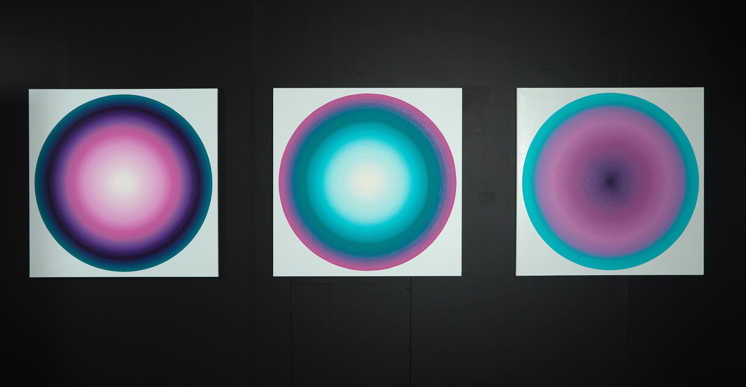 Kleiner Mars 1, Hommage an James Turrell von Mathieu Piffeteau – Abstraktes Gemälde im Angebot 1