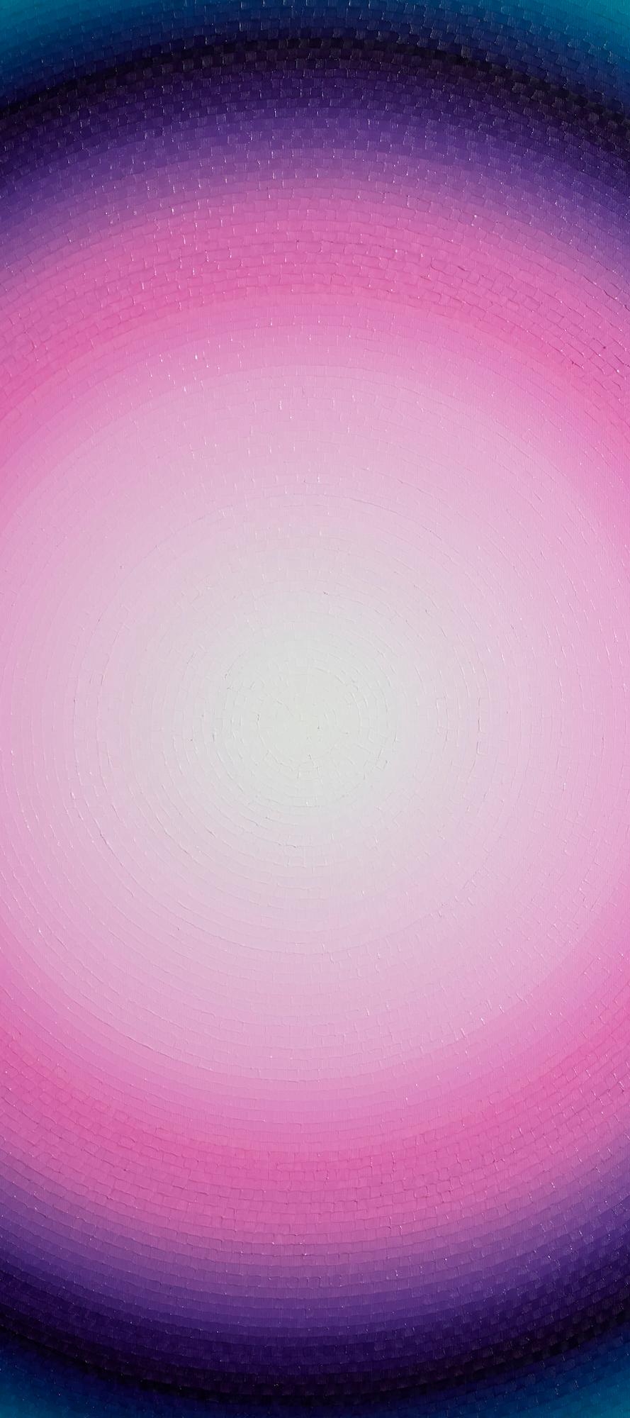 Kleiner Mars 1, Hommage an James Turrell von Mathieu Piffeteau – Abstraktes Gemälde im Angebot 3