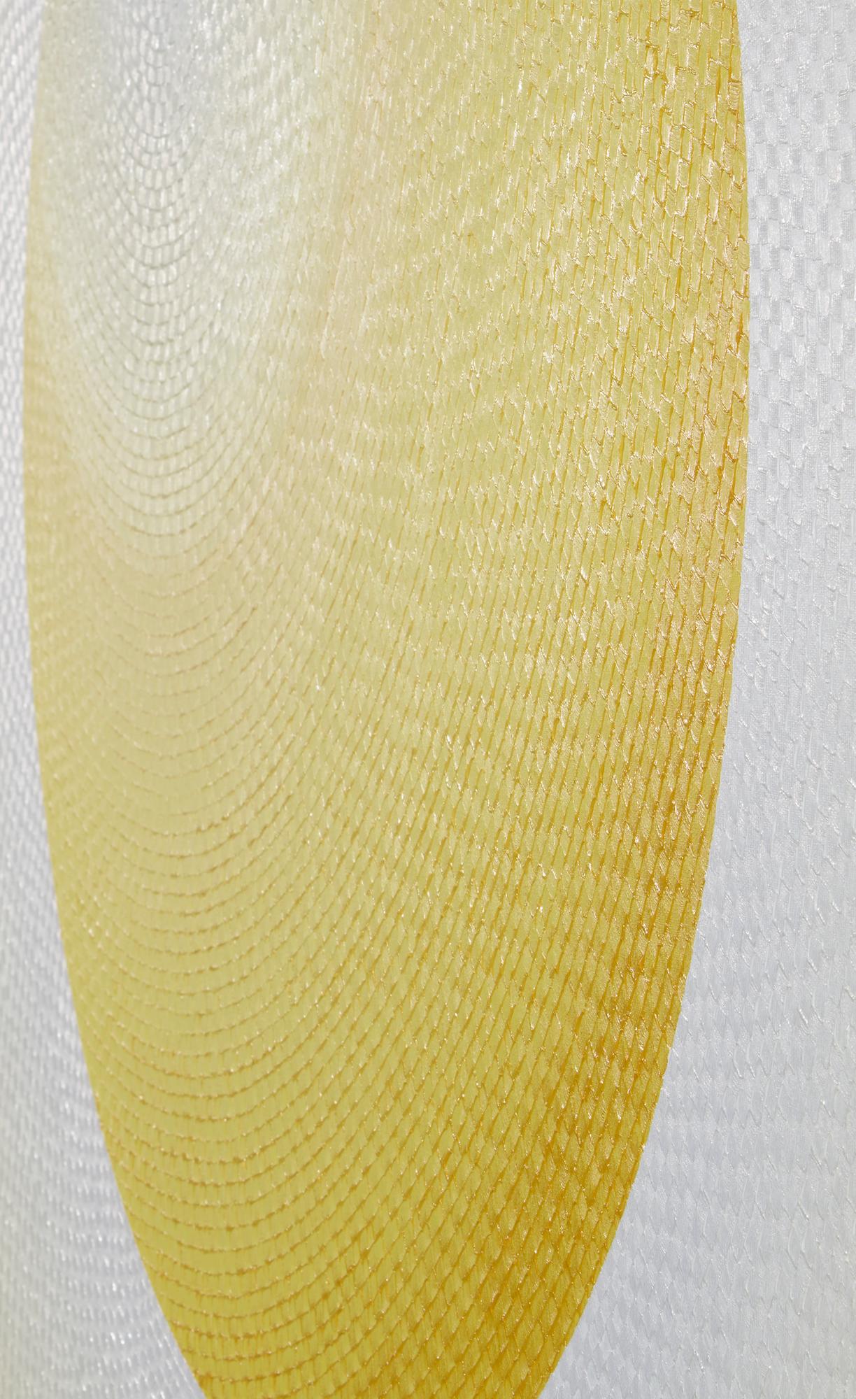 Le immigrant par Mathieu Piffeteau - peinture abstraite, illusion, lumière, jaune en vente 3