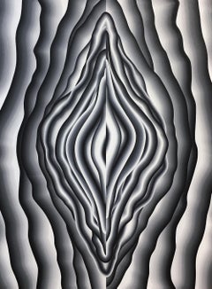 Ohne Titel von Mathieu Piffeteau - Abstrakte Malerei, schwarz-weiß, Texturen