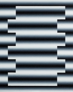 Upupa 1 by Mathieu Piffeteau - Abstract painting, illusion, light, dark, black