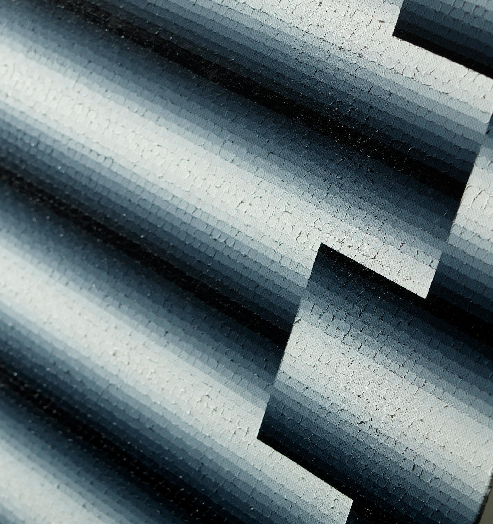 Upupa by Mathieu Piffeteau - Abstract installation, illusion, light, dark, black For Sale 4