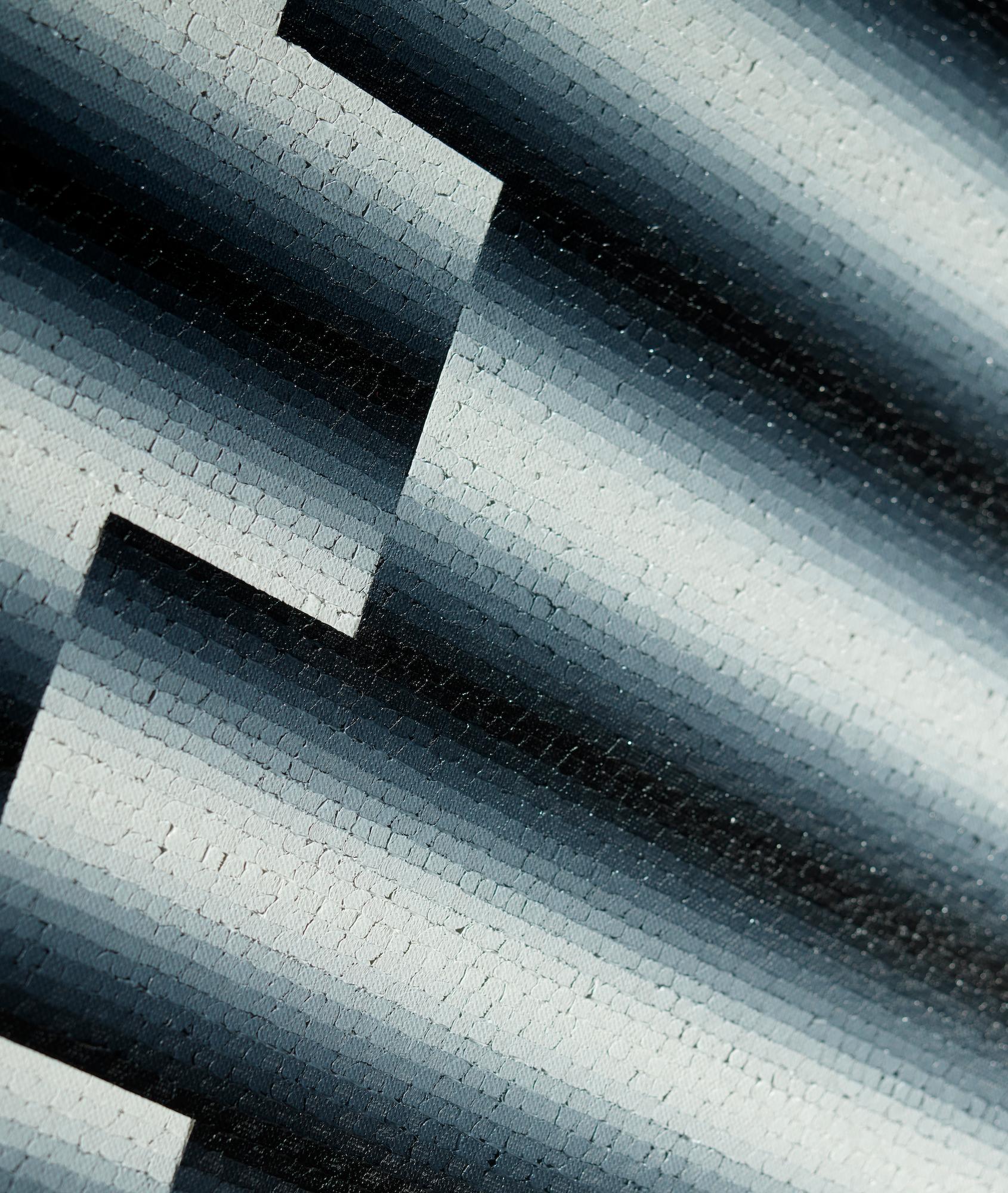 Upupa by Mathieu Piffeteau - Abstract installation, illusion, light, dark, black For Sale 6