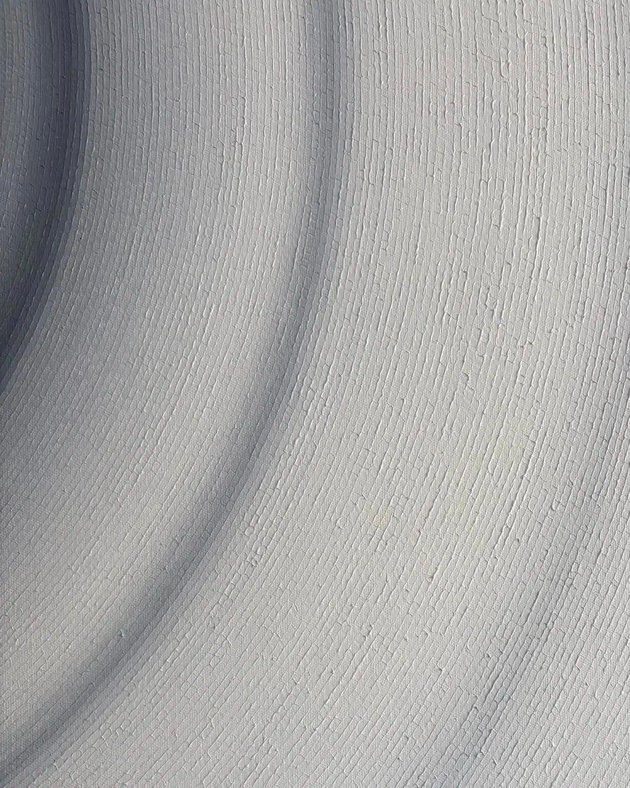 Waves by Mathieu Piffeteau - Abstrakte Malerei, schwarz-weiß, Textur im Angebot 9