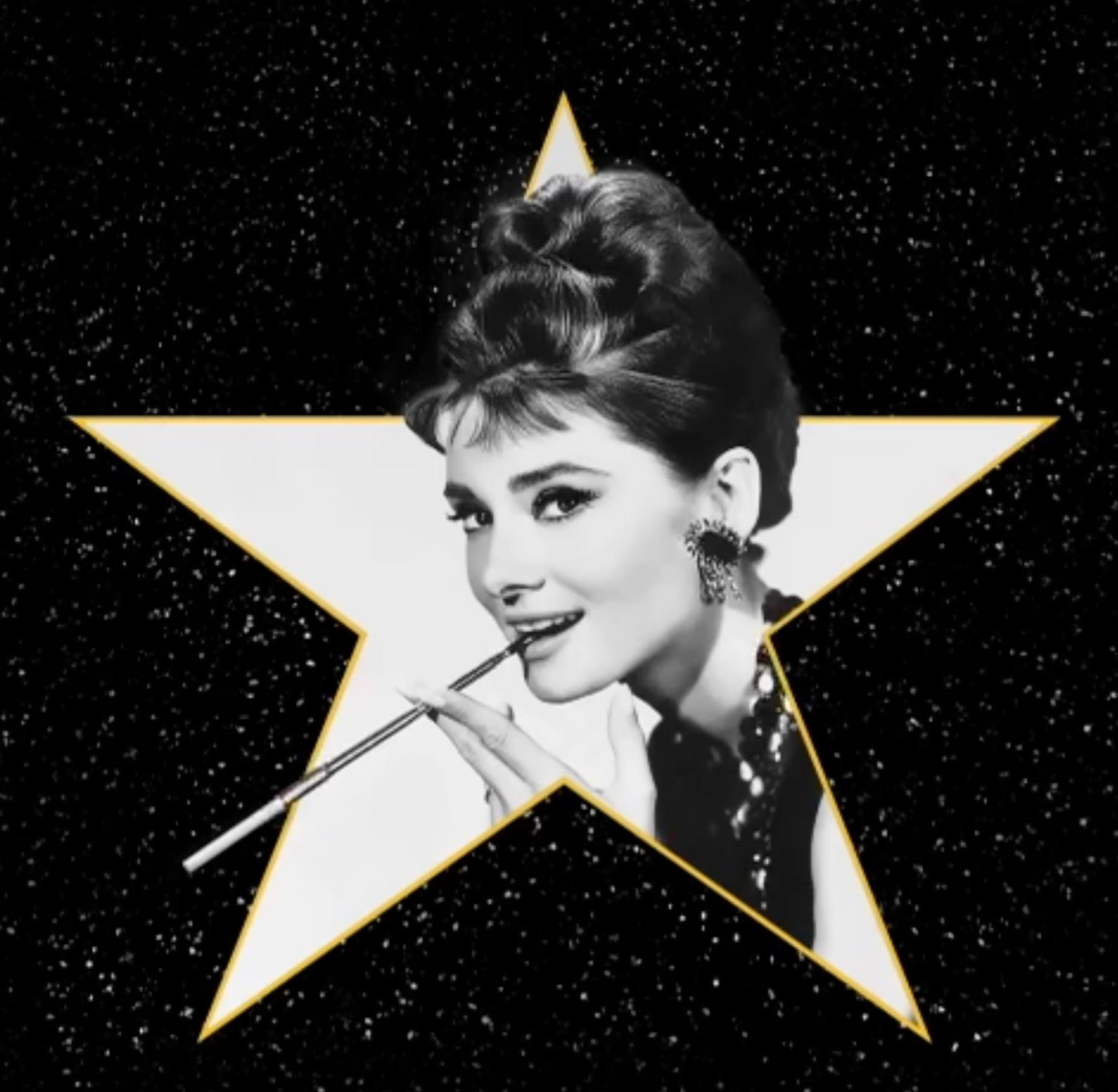 WALTER M - Hollywood Star, Audrey Hepburn Tribute - Mixed Media Art by Mathieu Walter