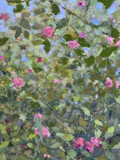 Rose dietro il muro del giardino