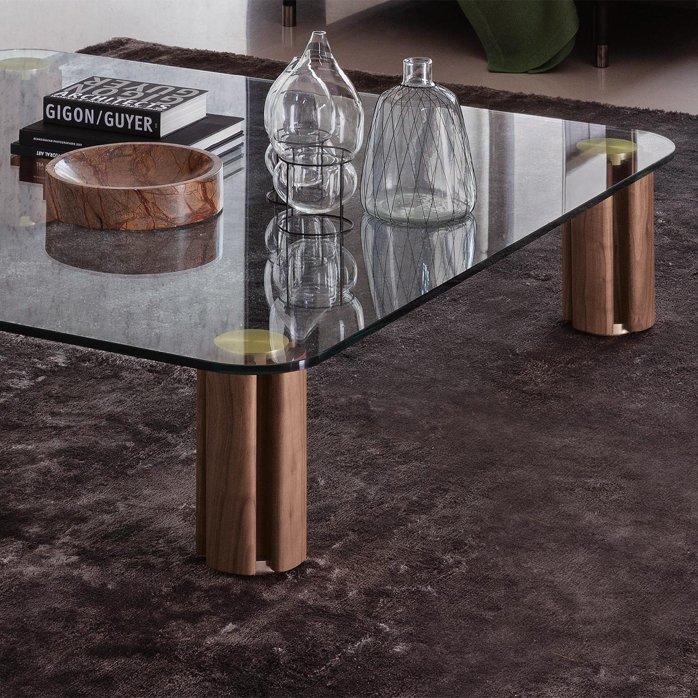 Brass Mathilda Square Coffee Table For Sale