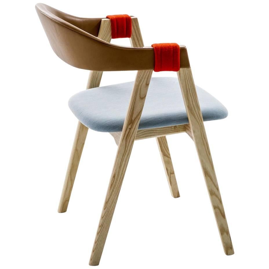 Mathilda Stackable Dining Chair by Patricia Urquiola for Moroso in Ash or Oak For Sale