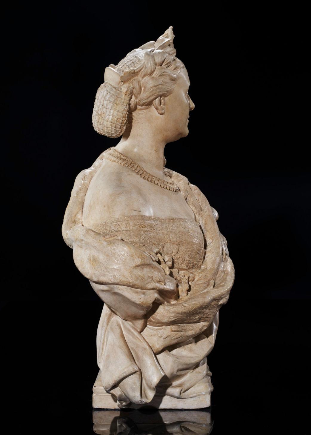 French Mathilde Bonaparte Bust by Jean-Baptiste Carpeaux (1827-1875)
