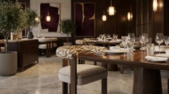 Mathilde Dining Chair by Nolita Harbour in Pattern Fabric & Walnut