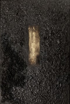 Quadro della Porta della Guarigione, Cenere e oro su tela, 21° secolo, incorniciato
