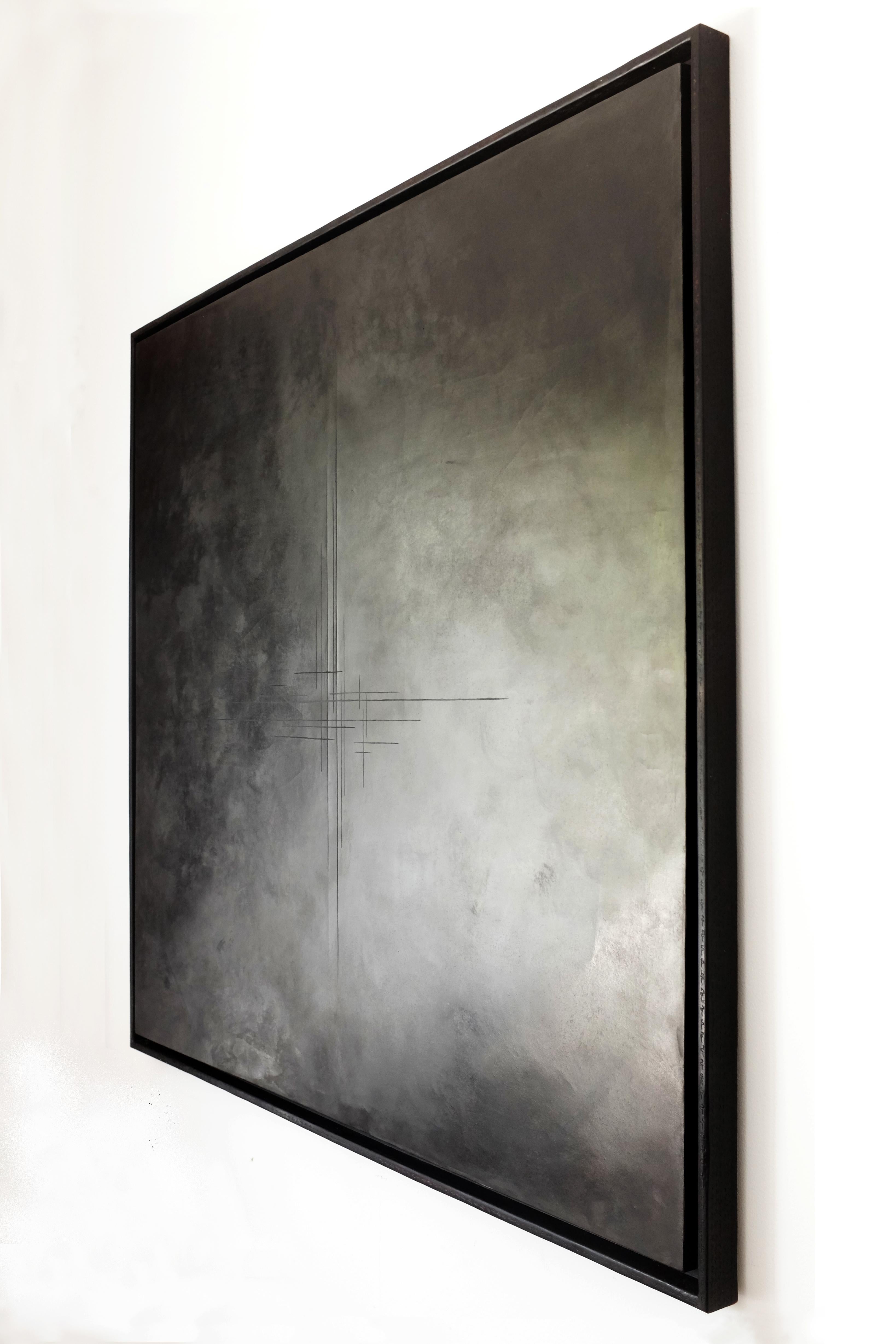 Mathilde lefort  888 Hz - Iron and Cement on canvas - Painting by Mathilde Lefort