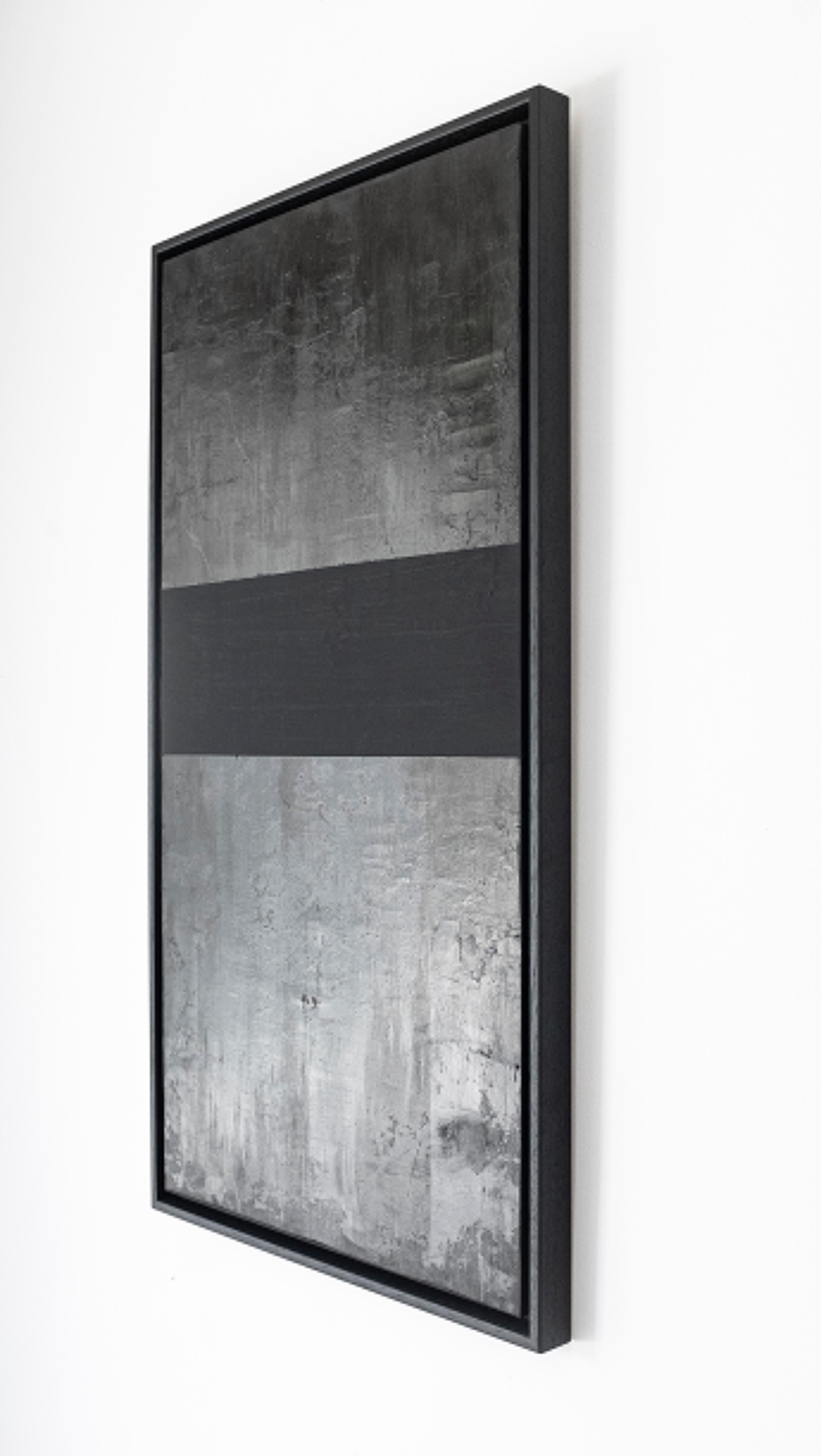 Mathilde lefort  Mirror II - Iron and Cement on canvas - Painting by Mathilde Lefort