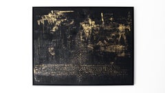 Mathilde lefort  Prophecy - Ink, gold powder and iron on canvas 