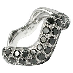 Mathon Paris Black Diamonds and White Gold Ring