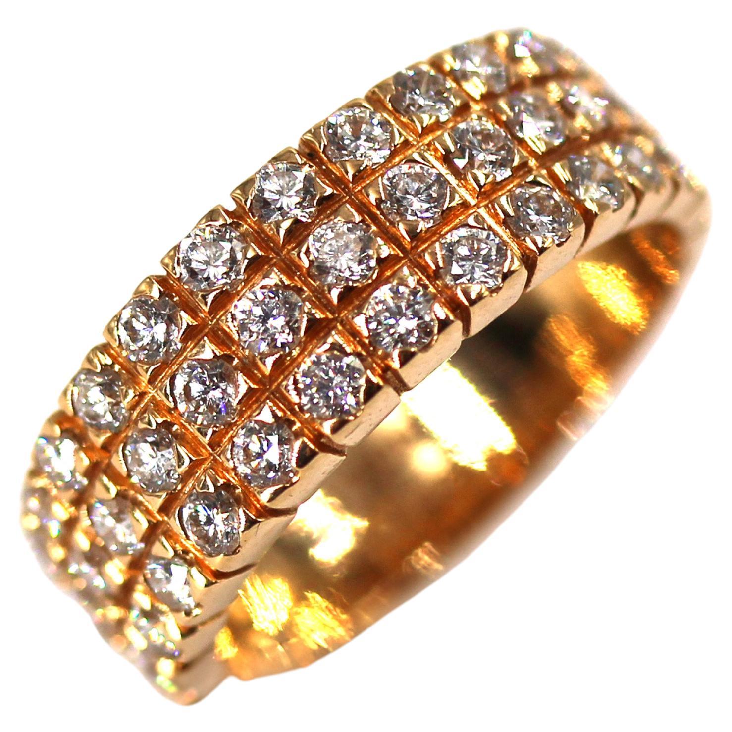 Mathon Paris Diamanten und Roségold-Ring im Angebot