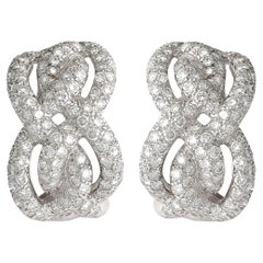 Mathon Paris Diamonds and White Gold Earrings