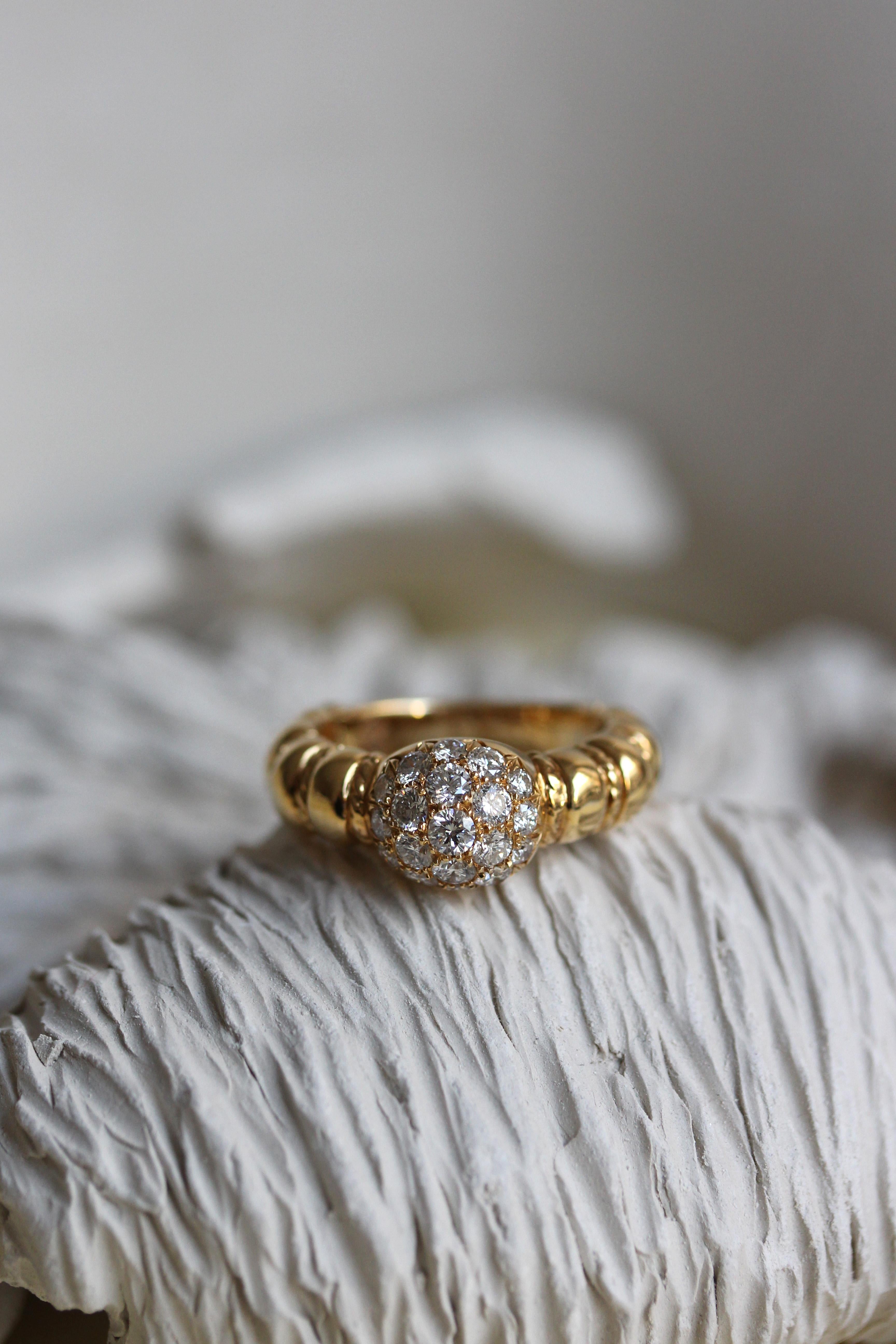 Mathon Paris Diamonds and Yellow Gold Ring For Sale 2