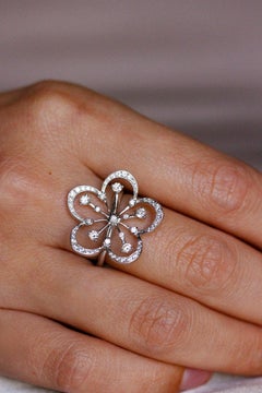 Mathon Paris Diamonds White Gold Ring