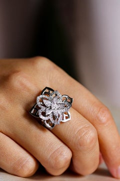 Mathon Paris Diamonds White Gold Ring