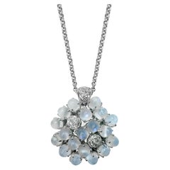 Mathon Paris Moonstones, Diamonds and White Gold necklace
