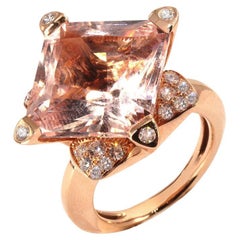 Mathon Paris Morganite, Diamonds and Pink Gold Ring