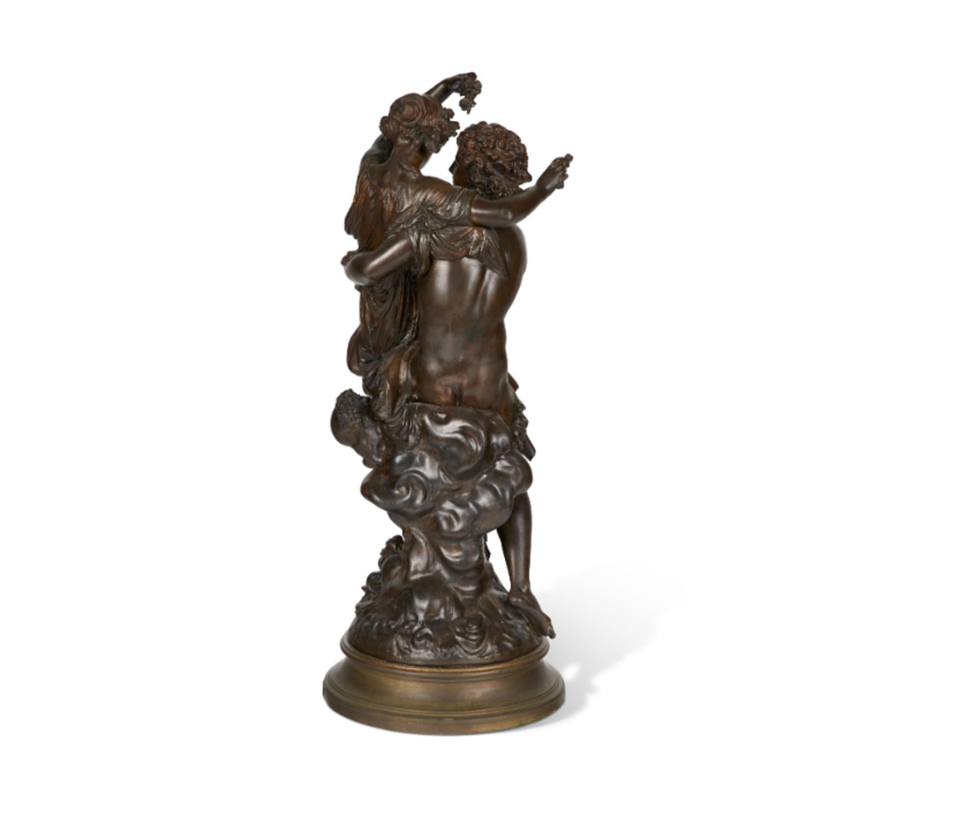 A splendid patinated bronze statue by Mathurin Moreau  3