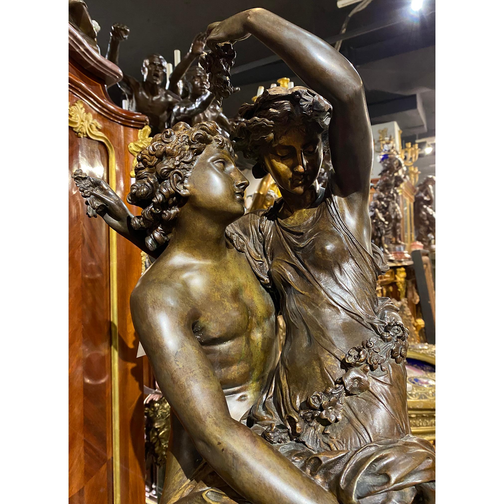 A splendid patinated bronze statue by Mathurin Moreau  5