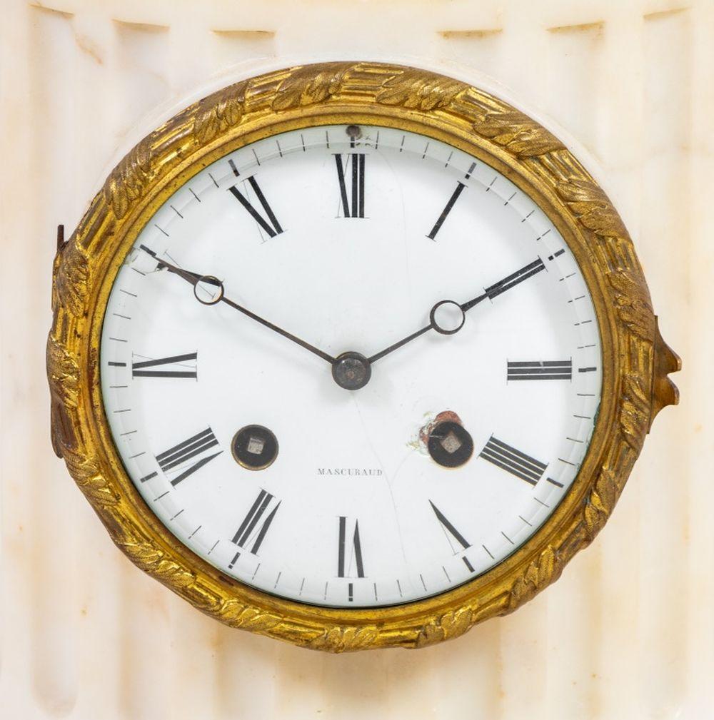 Belle Époque Mathurin Moreau Bronze & Marble Figural Clock For Sale