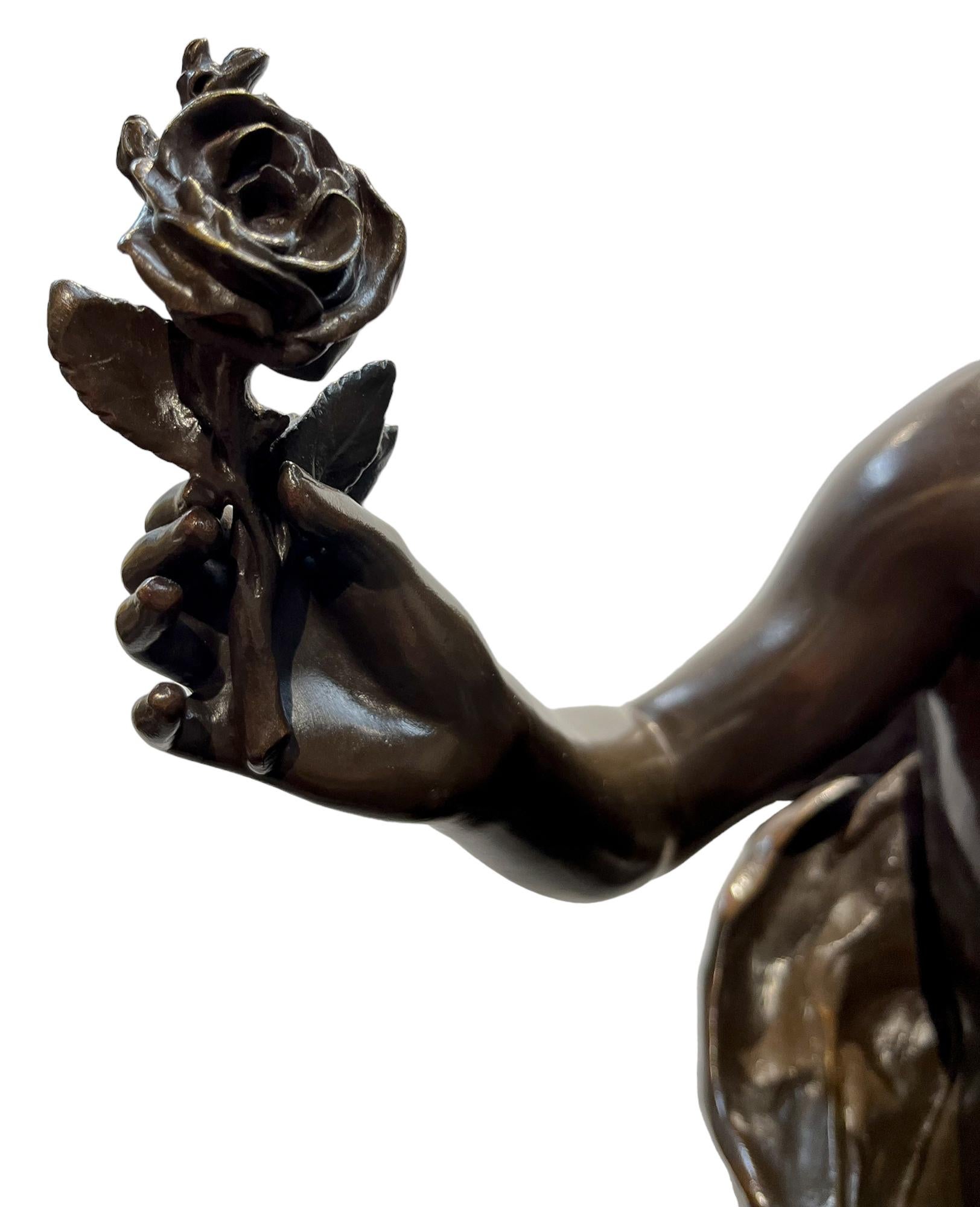 Monumentale französische Statue „The Triumph of Flora“ aus patinierter Bronze im Angebot 2