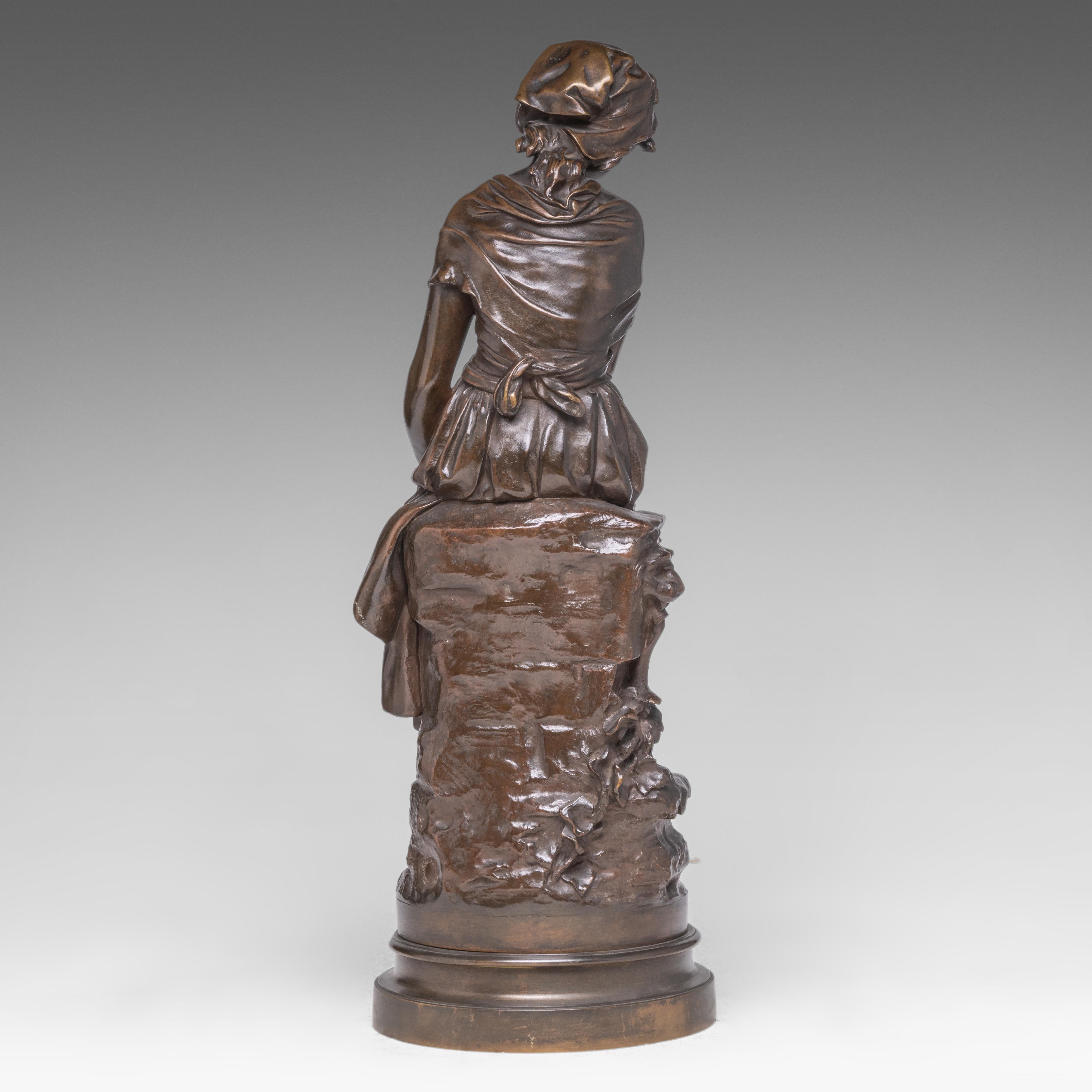 Beautiful late 19th-century bronze sculpture by Mathurin Moreau For Sale 12
