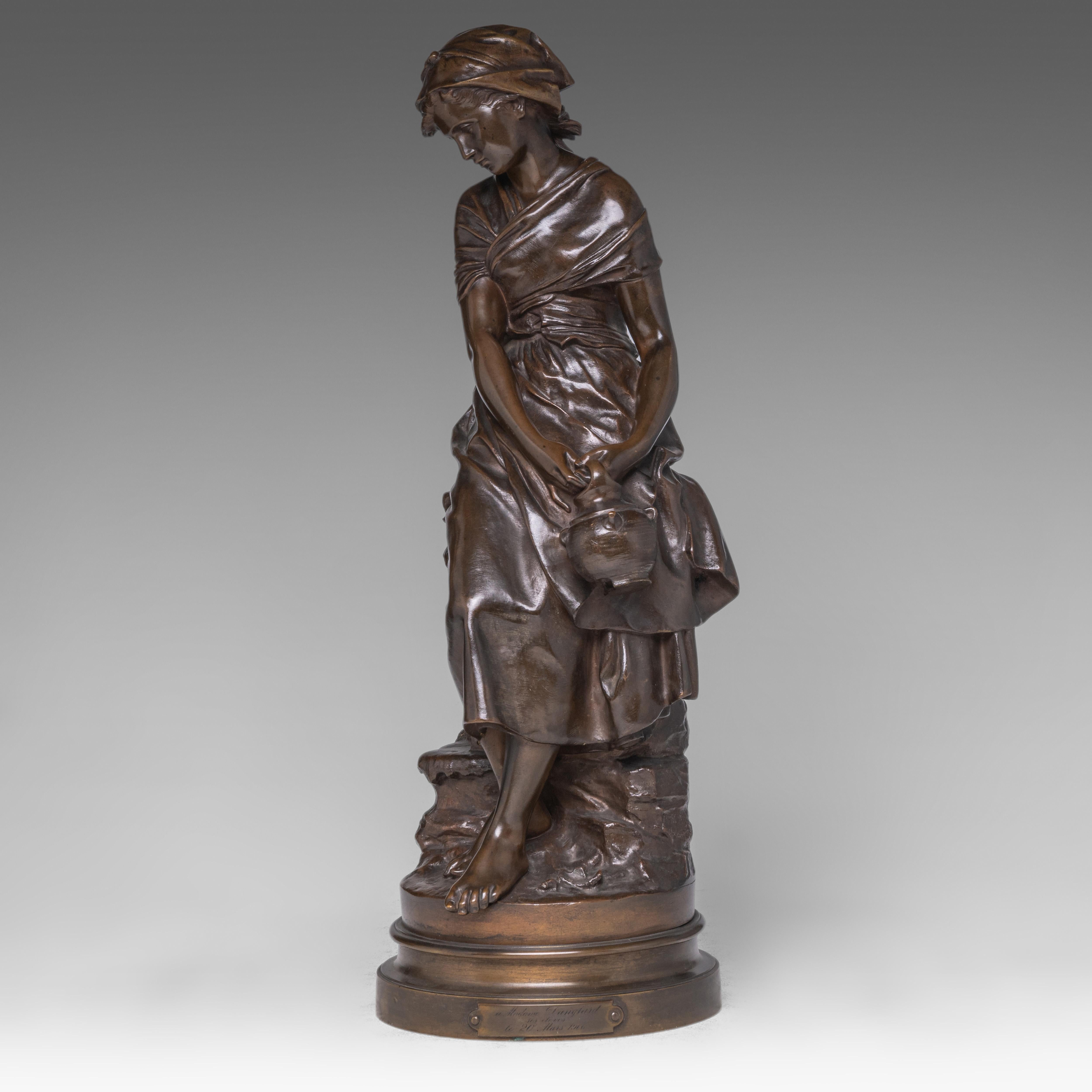 Beautiful late 19th-century bronze sculpture by Mathurin Moreau For Sale 13
