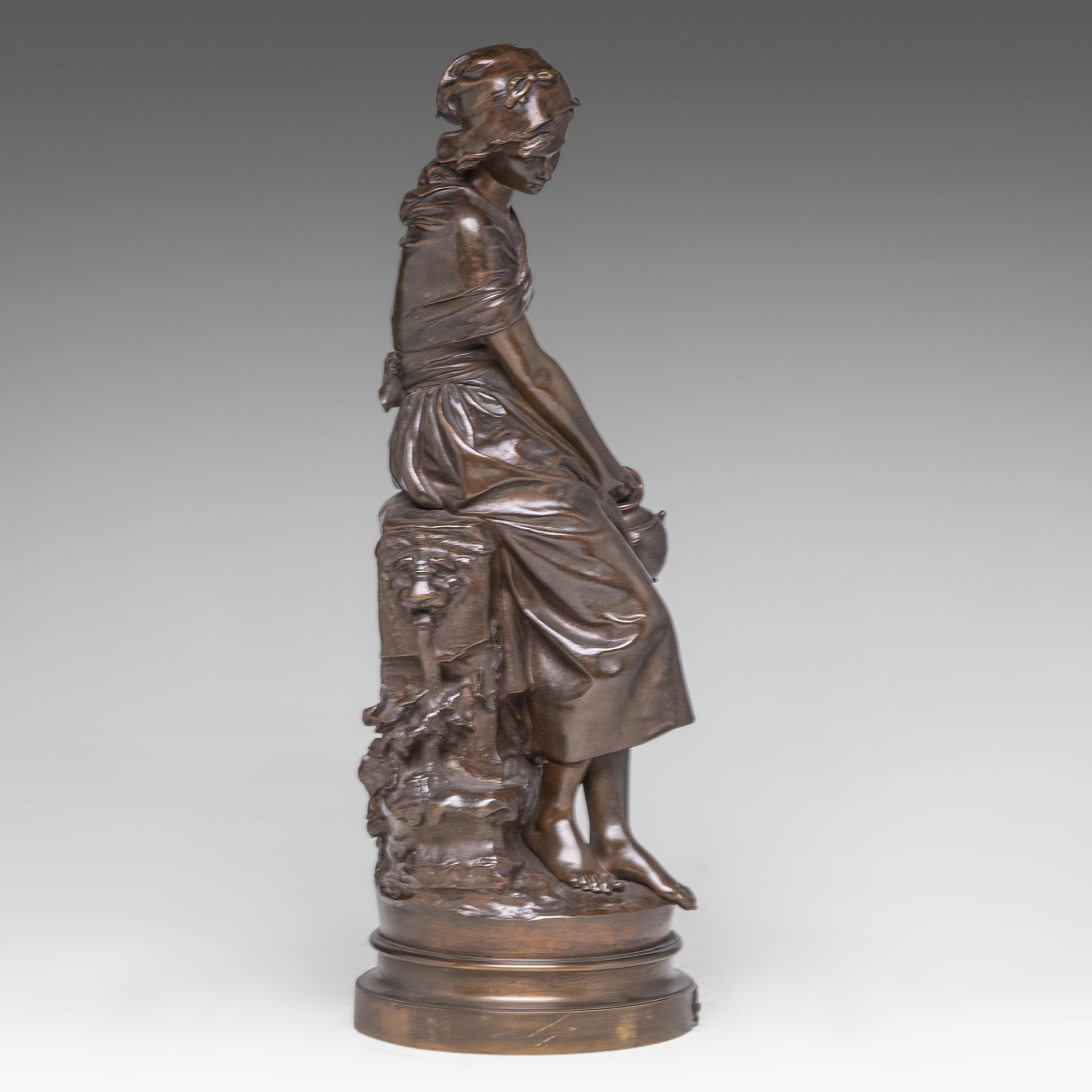 Beautiful late 19th-century bronze sculpture by Mathurin Moreau For Sale 16