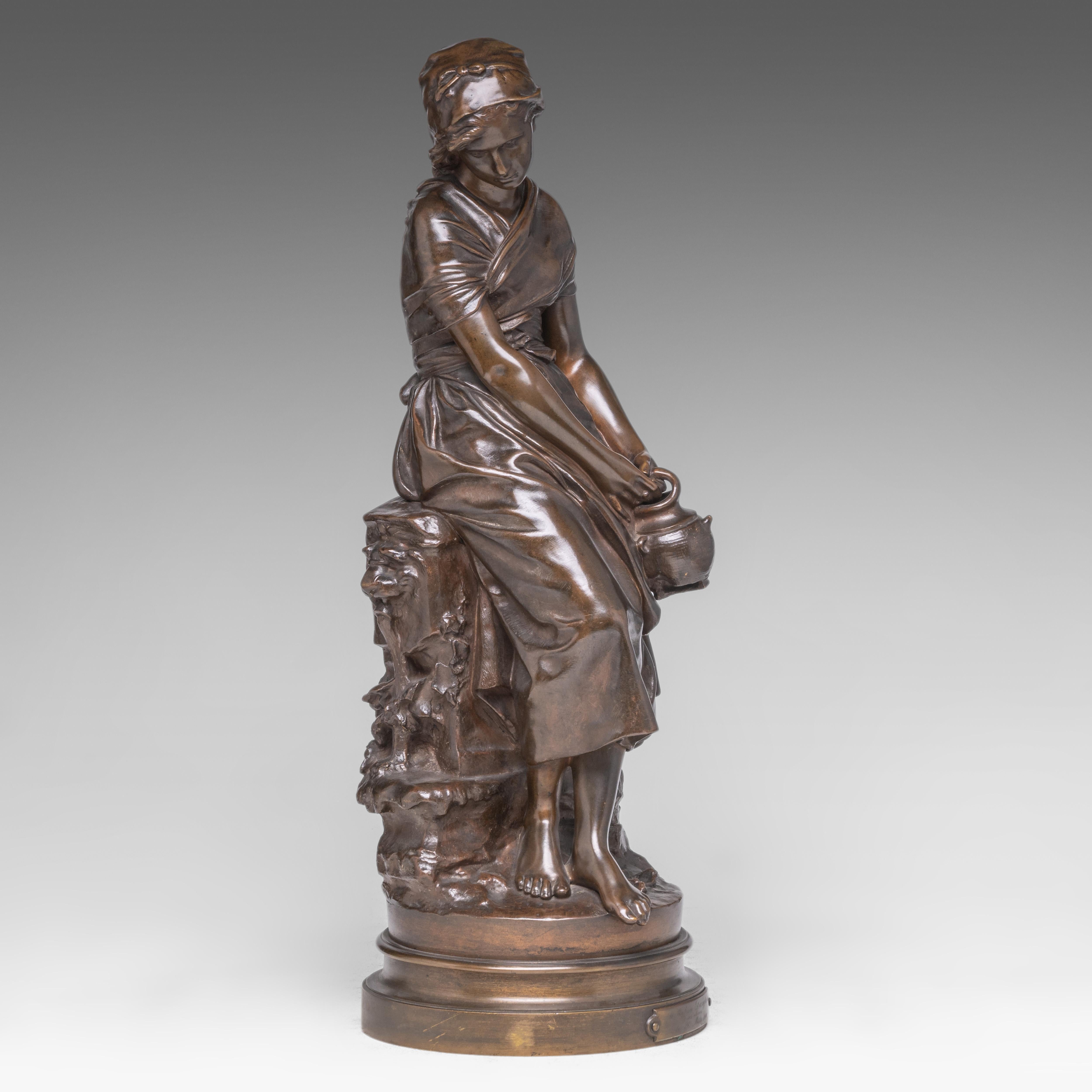 Beautiful late 19th-century bronze sculpture by Mathurin Moreau For Sale 18
