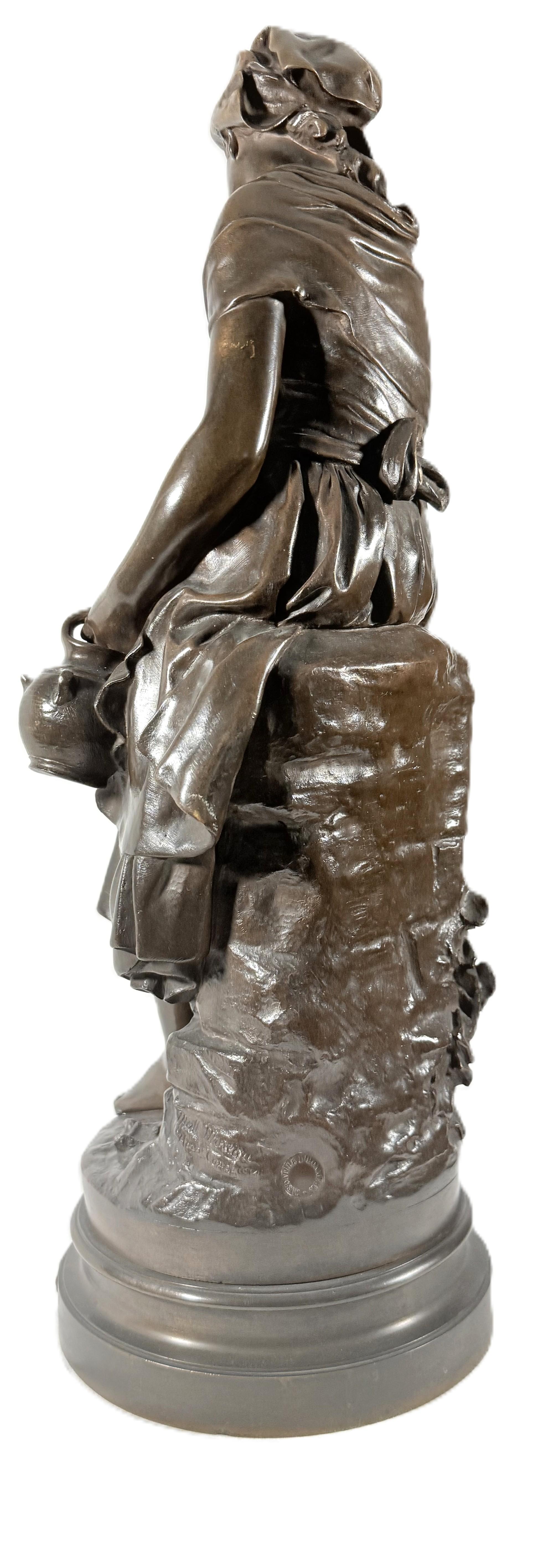 Beautiful late 19th-century bronze sculpture by Mathurin Moreau For Sale 4