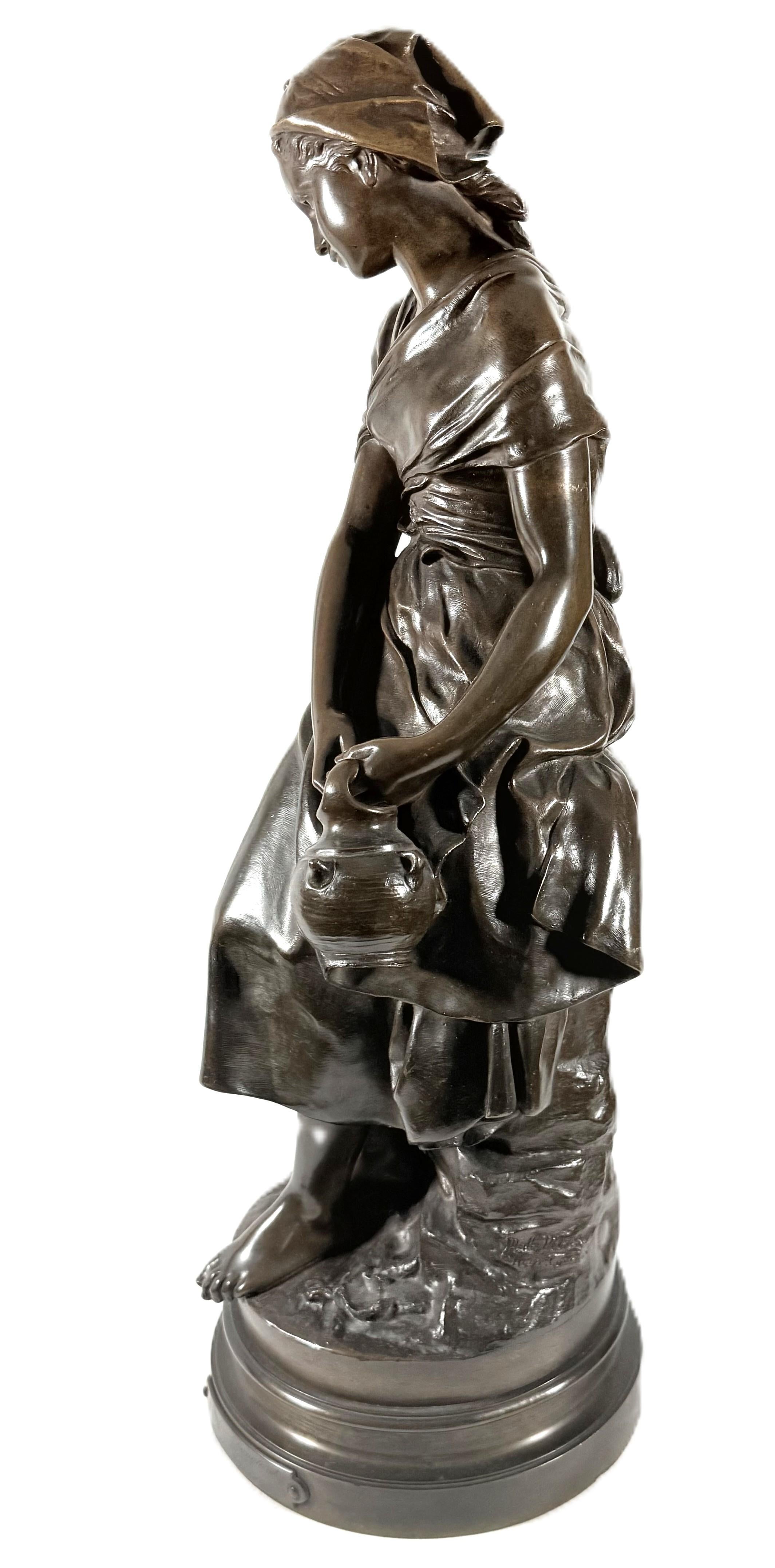 Beautiful late 19th-century bronze sculpture by Mathurin Moreau For Sale 5