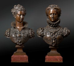 Antique Marie de Medici and Mary Queen of Scots