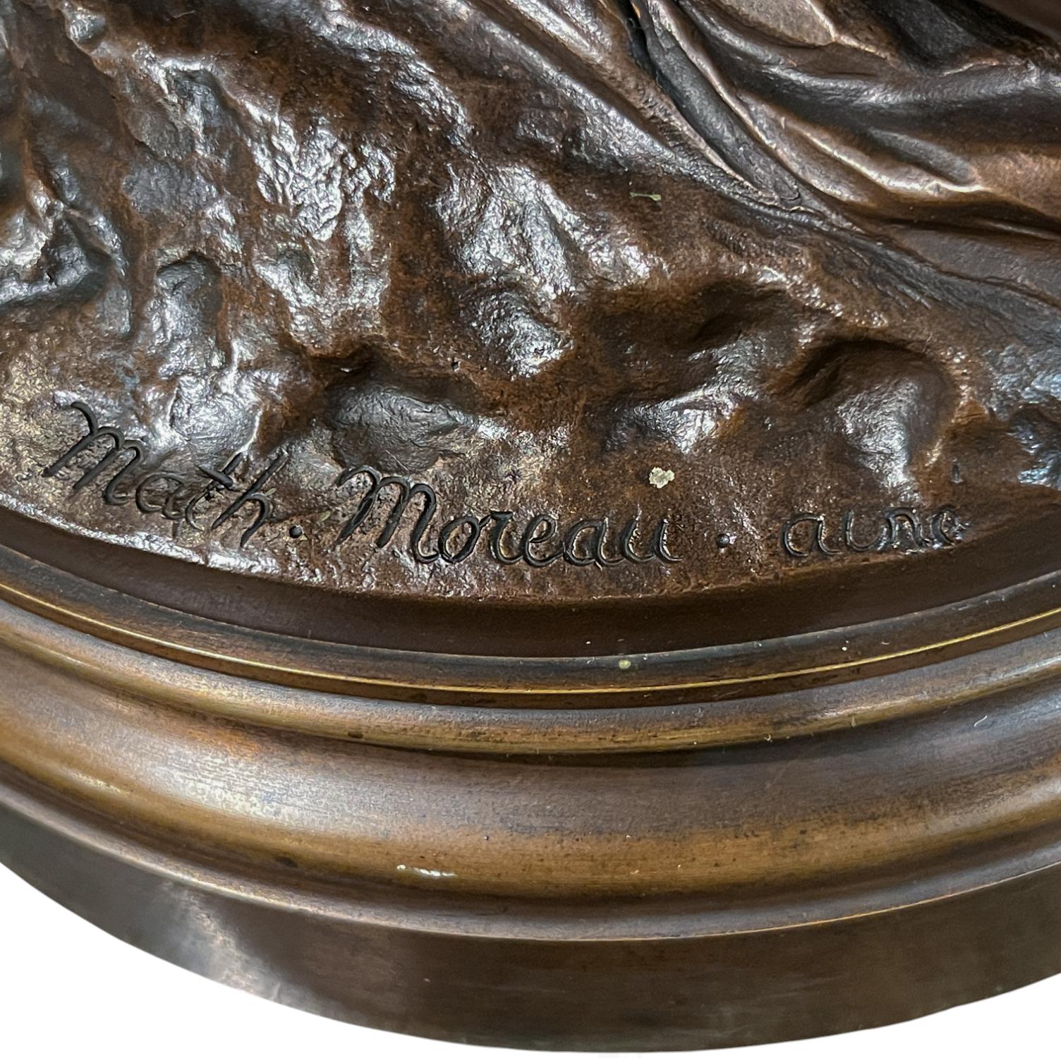 Mathurin Moreau (1822-1912) Figural Bronze statue of The Allegory of Spring For Sale 11