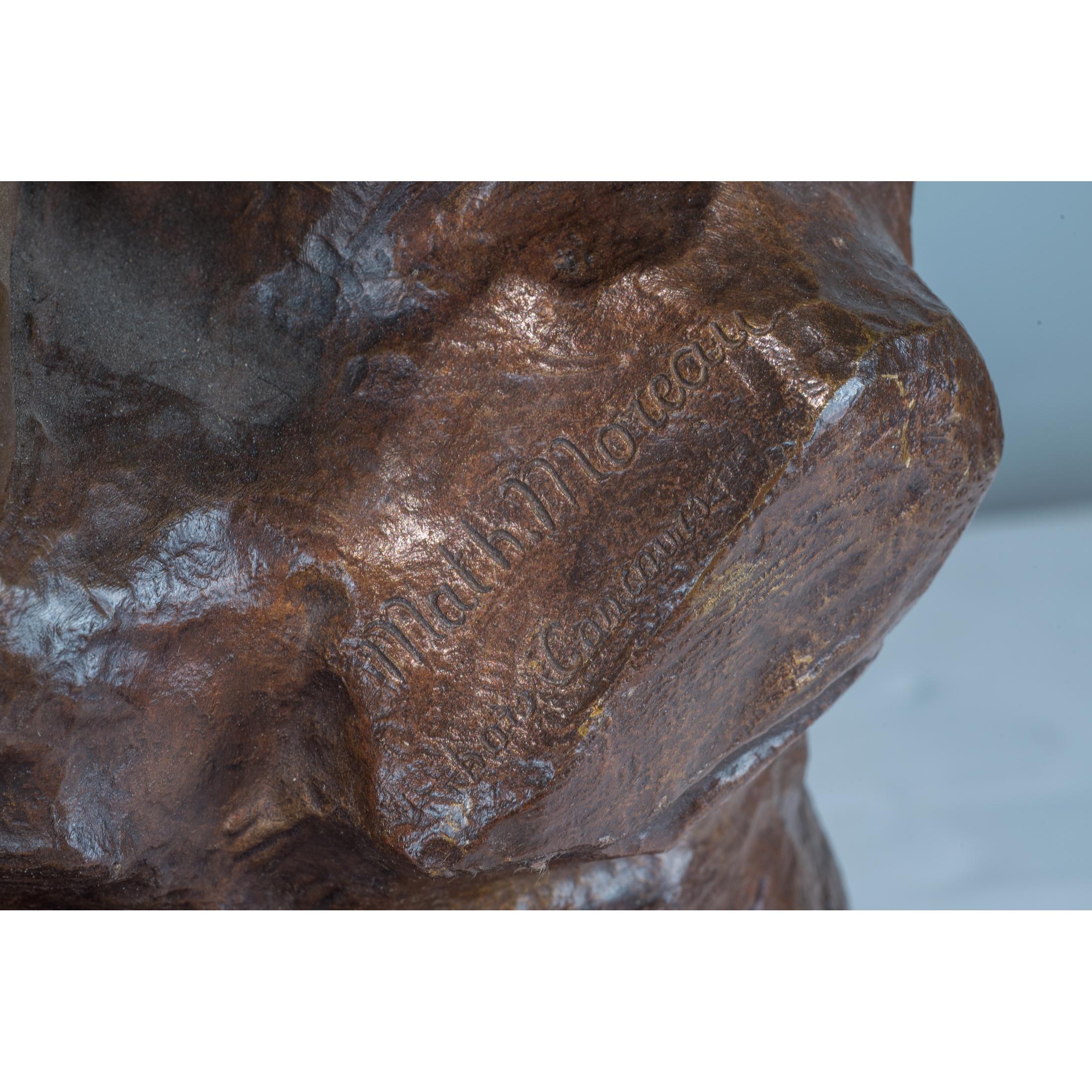 Mathurin Moreau Bronzestatue von Mutter und Kind aus Bronze  im Angebot 6