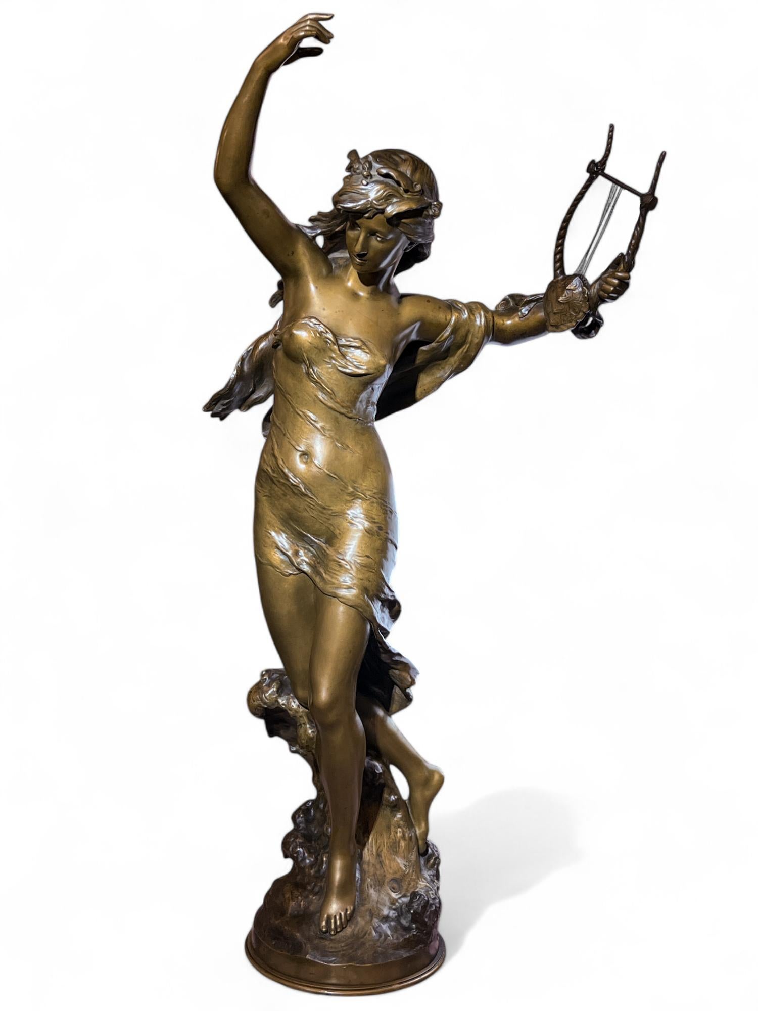 The Lyre Dancer by Mathurin Moreau (French, 1855-1919) For Sale 9