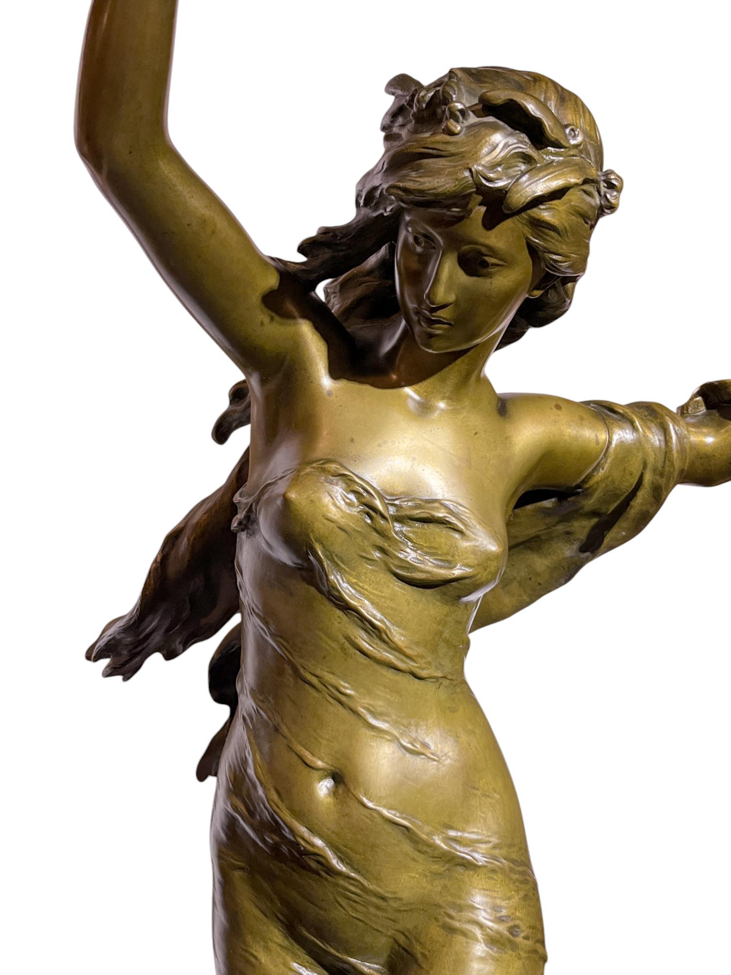 The Lyre Dancer by Mathurin Moreau (French, 1855-1919) For Sale 2