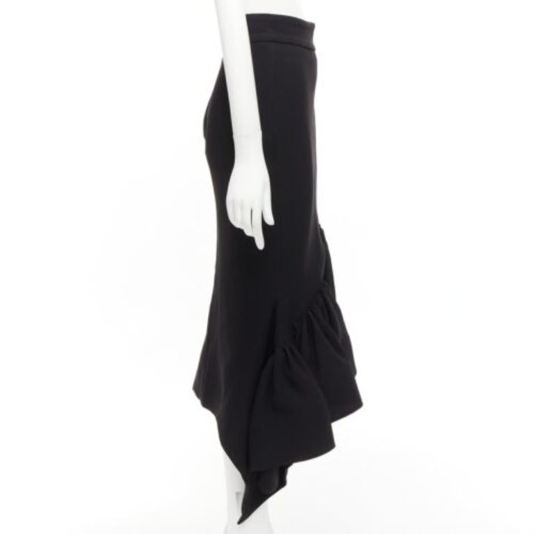 MATICEVSKI 2016 Creature black boned ruffles cropped mermaid skirt AU8 M In Good Condition For Sale In Hong Kong, NT
