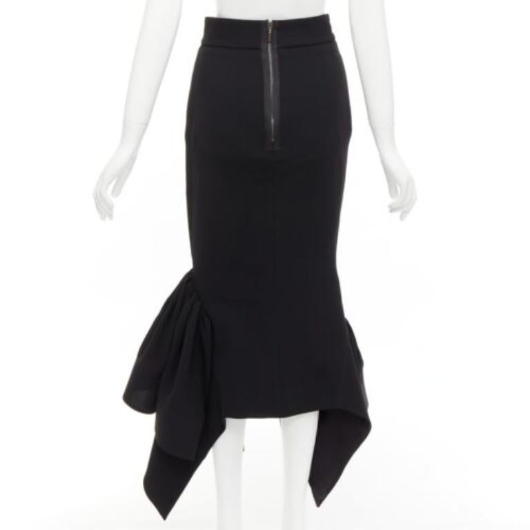 Women's MATICEVSKI 2016 Creature black boned ruffles cropped mermaid skirt AU8 M For Sale