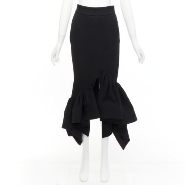 MATICEVSKI 2016 Creature black boned ruffles cropped mermaid skirt AU8 M For Sale 4