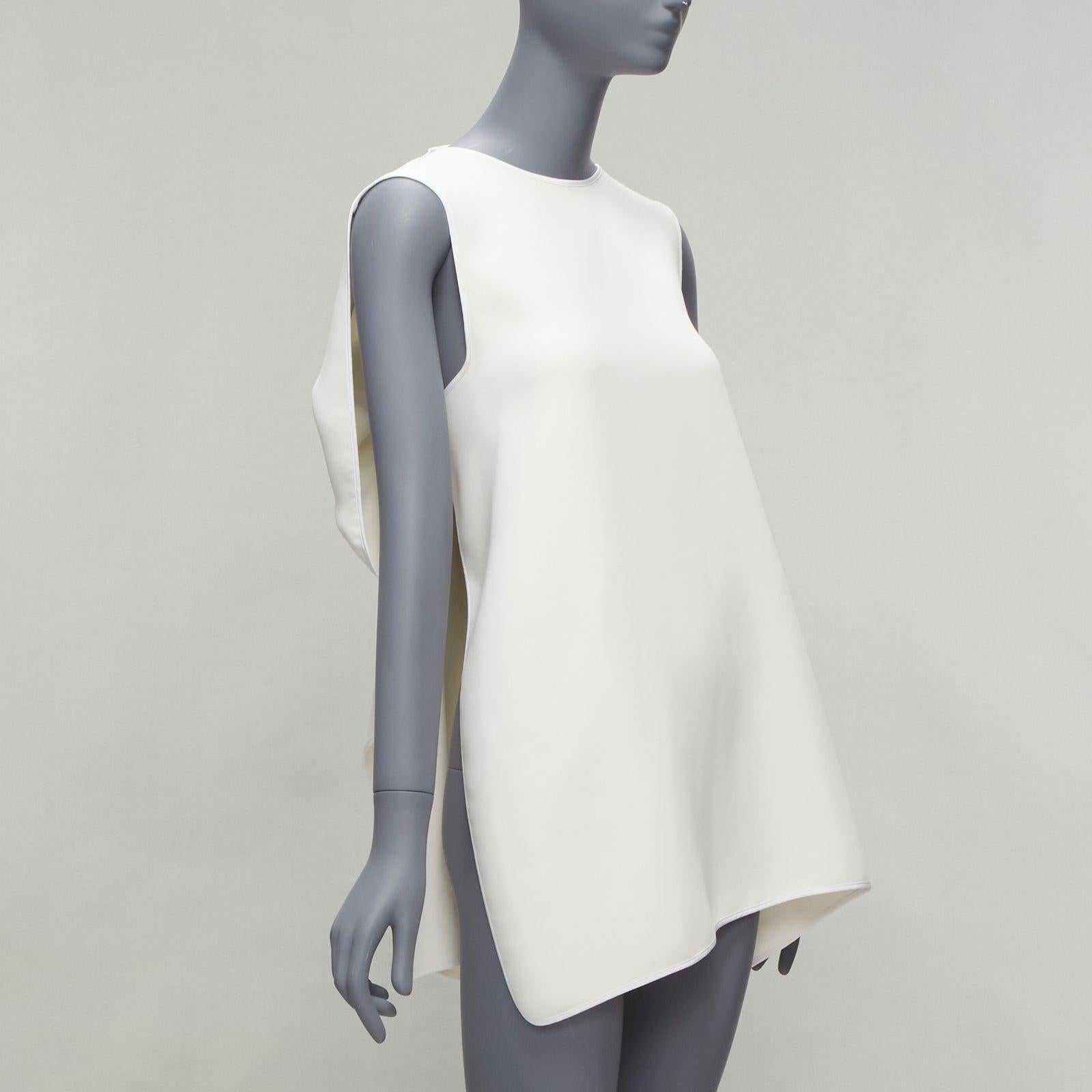 MATICEVSKI 2016 Imposed Petal white pleated back ruffled back vest top AUS6 S In Fair Condition For Sale In Hong Kong, NT