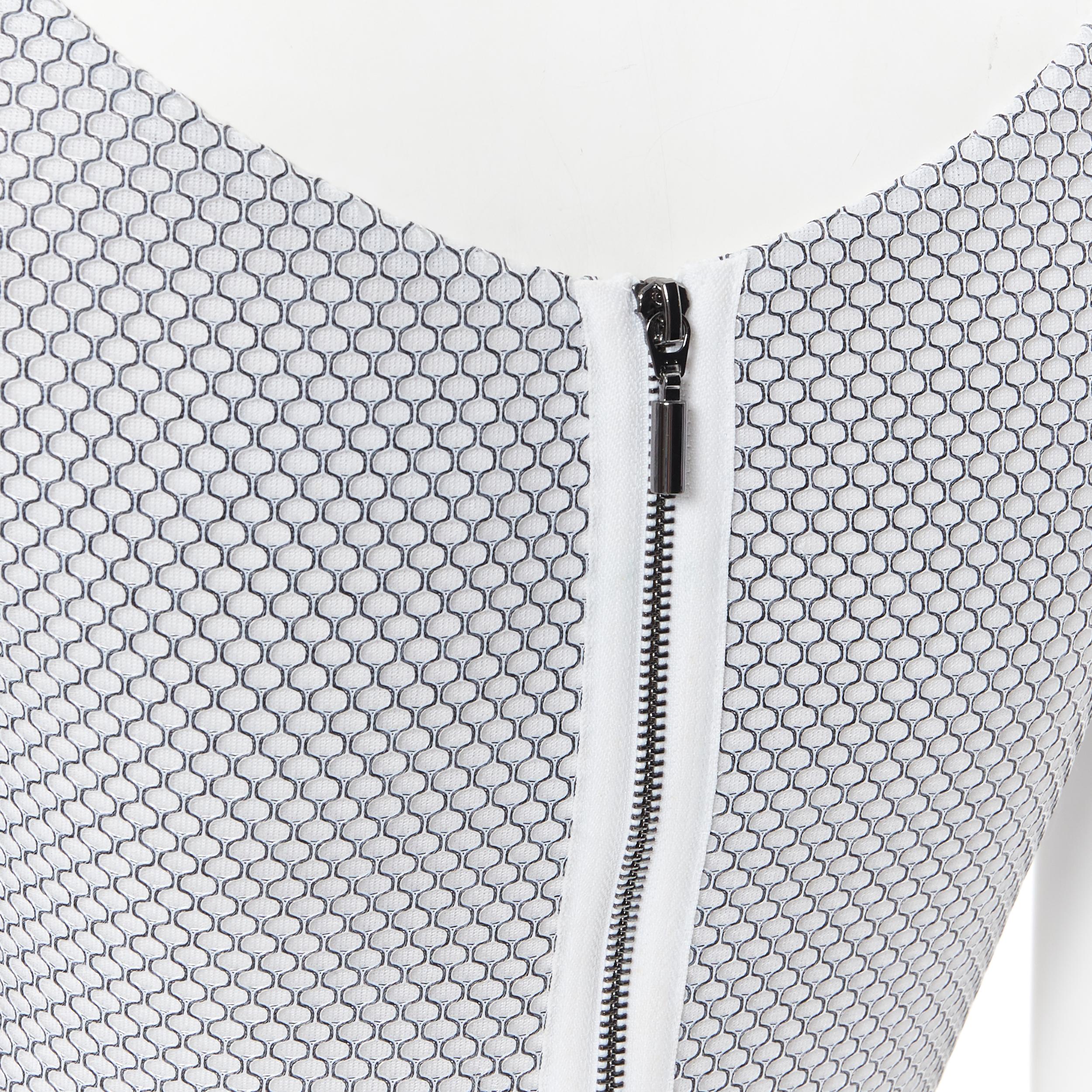 MATICEVSKI 2016 Petal Bodice honeycomb textured sleeveless crop top AU8 XS For Sale 3