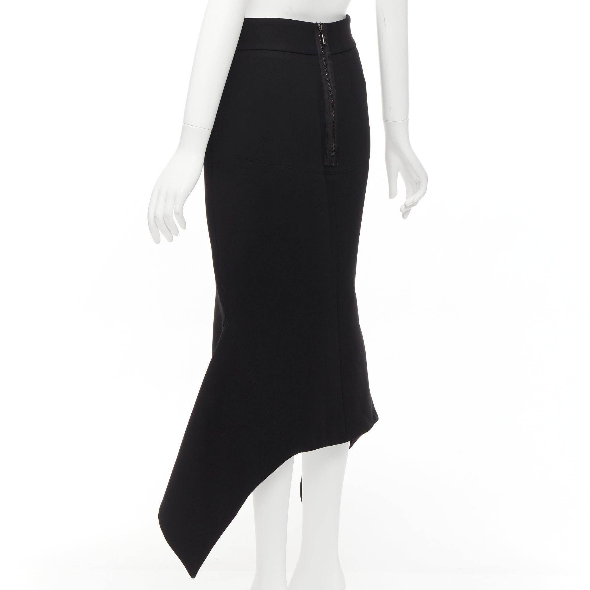 MATICEVSKI 2016 Predator black front slit flare flute flaered skirt AU10 L For Sale 1